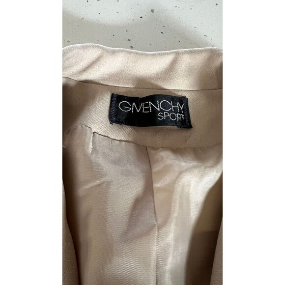 vtg 80s 90s Givenchy sport beige blazer jacket size 8‎ couture designer tailored - Picture 9 of 9